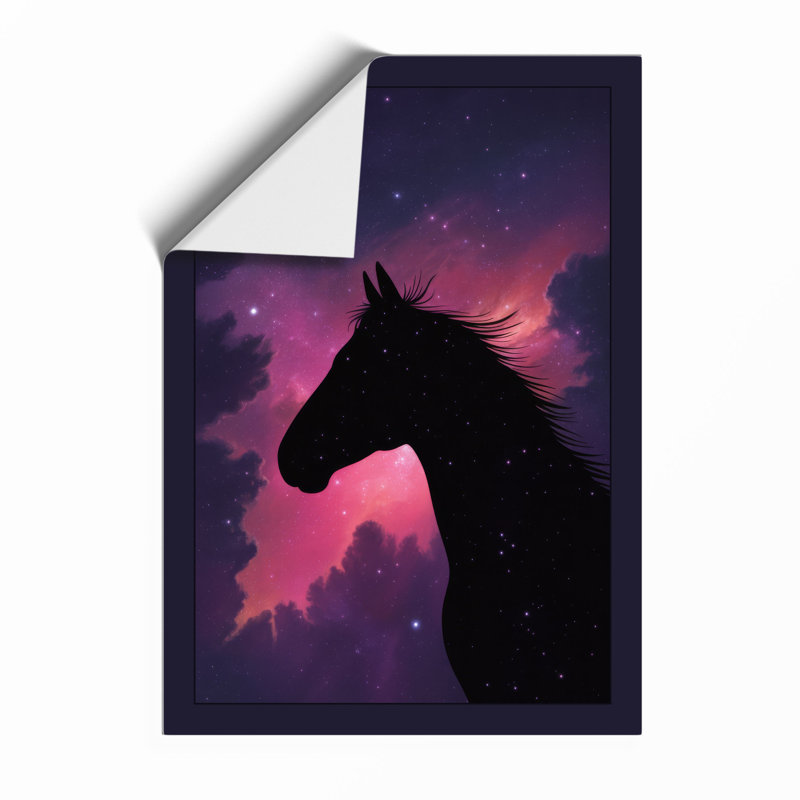 Cosmic Horse Fantasy - Framed Print, A2 - 59.4 x 42.0 cm, Unframed
