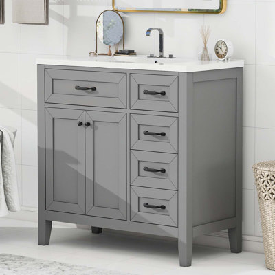 Meuble-lavabo polyvalent avec un design exquis et un rangement efficace