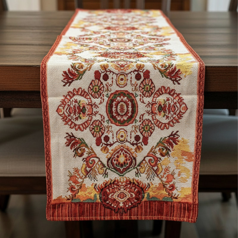 Chemin de table Paisley, L 72 po x l 1 po, Multicolore