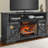 60 Inch Electric Fireplace Entertainment Center With Door Sensor