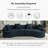 Chenille Boneless Curved Sofa, Left-right Symmetrical Design, Luxurious 4-seater Living Room Sofa-1503515913