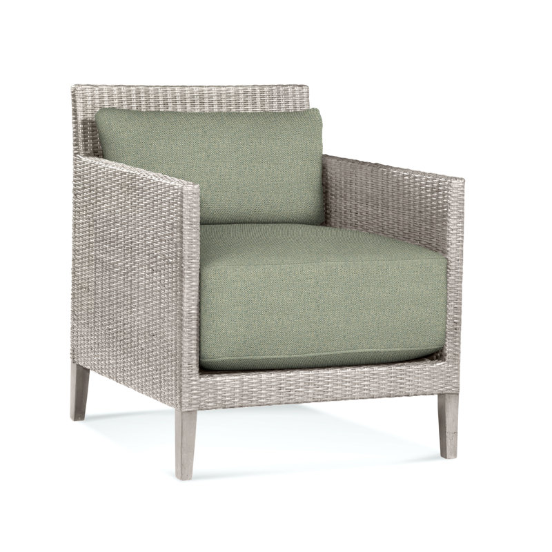 Fauteuil Beryl, Tissu vert performance 0851-54, Blanc antique givré