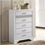 Commode de chambre blanche à 6 tiroirs-793154675