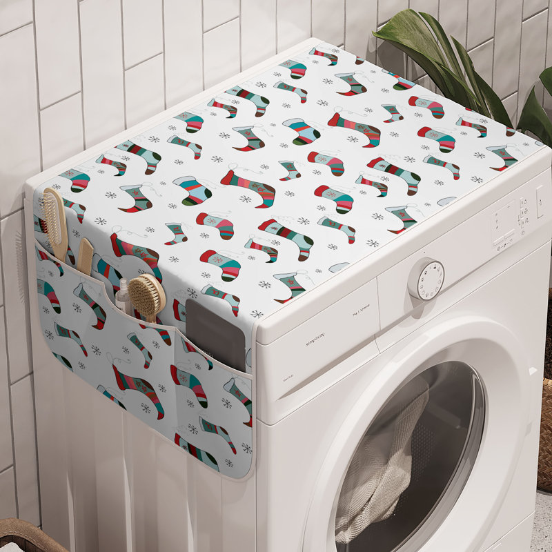 Ensemble de 2 pièces de rangement pour machine à laver East Urban Home Winter, 47 po x 18,5 po