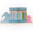 Elephant & Piggie Set Of Durable Metal Bookends 9”H X 4”W X 7”D