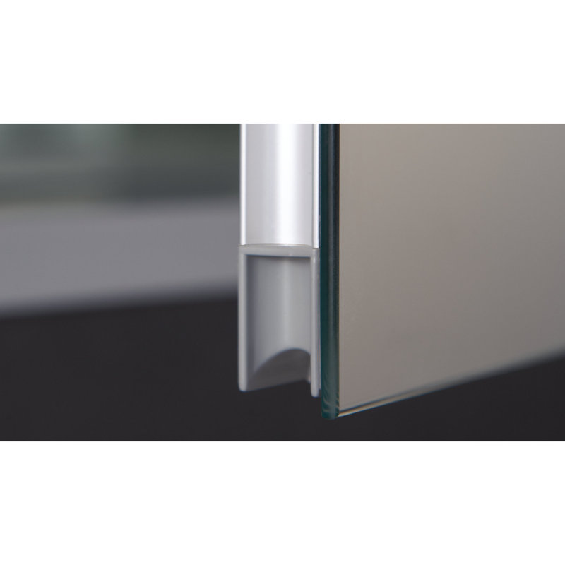 M Series Recessed Framed Medicine Cabinet with 3 Adjustable Shelves, Right, 30" x 23.25" x 8", Silver