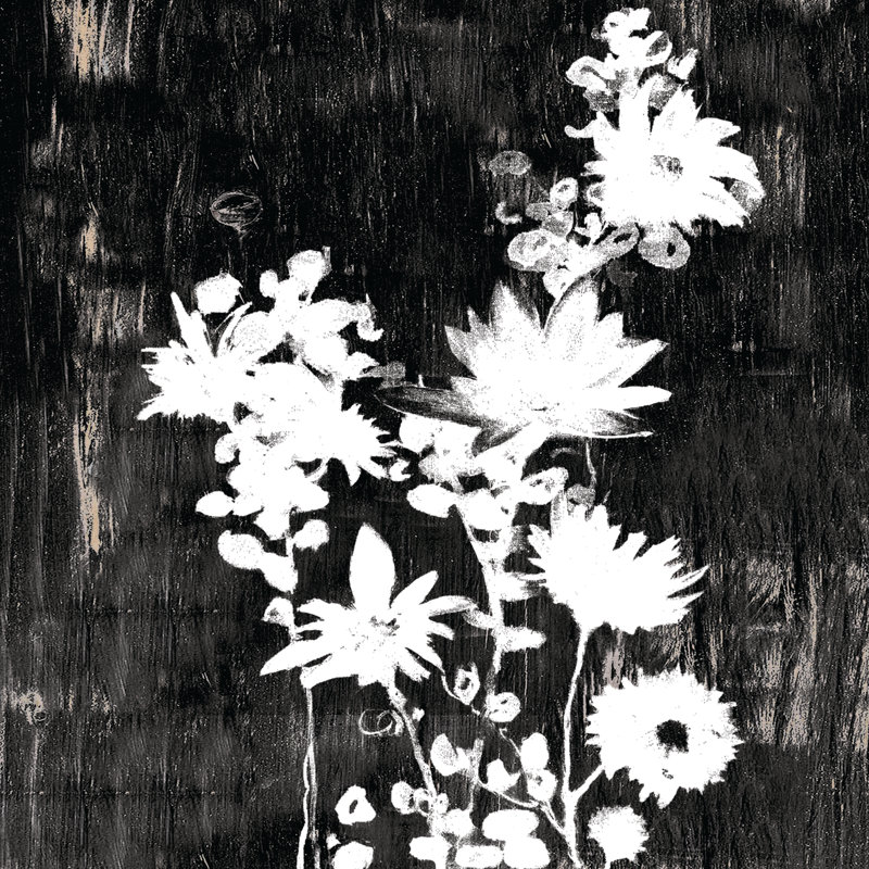 Distressed Floral - Wrapped Canvas Painting, 30cm H x 30cm W x 3.8cm D