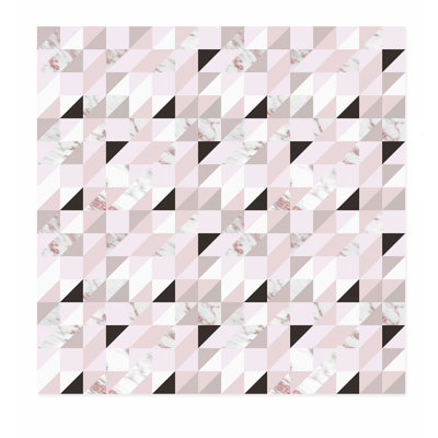 Abstract Triangle Pattern II Mid-Century Modern Unframed Art Print