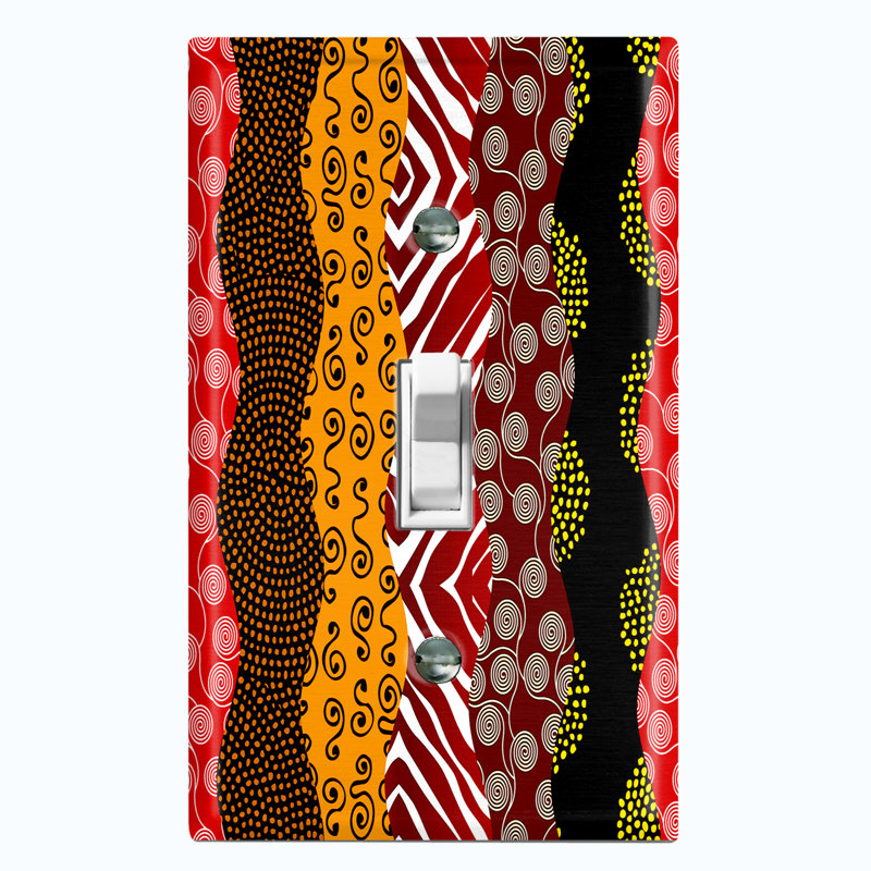 Patterned 1 - Gang Toggle Light Switch Standard Wall Plate