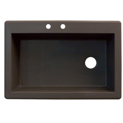 Radius 33'' L Drop-In Single Bowl Granite Kitchen Sink