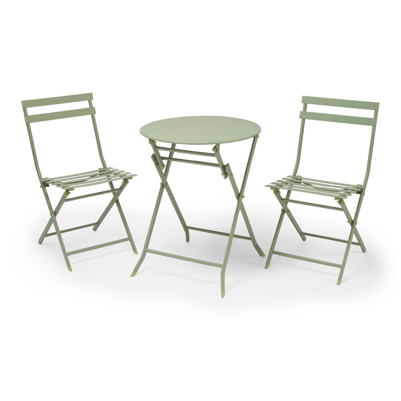 Ravello 2 - Person Patio Dining Set with Round Table, Green