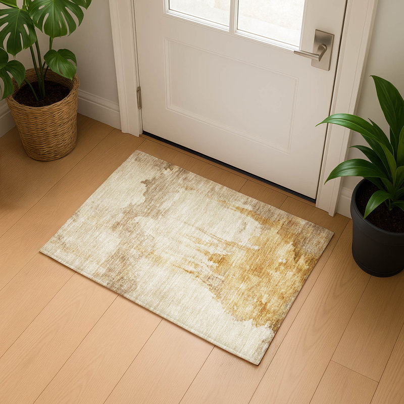 Premium Machine Washable Jacquez AMF1791 Modern Rug, Rectangle 1'8" x 2'6"