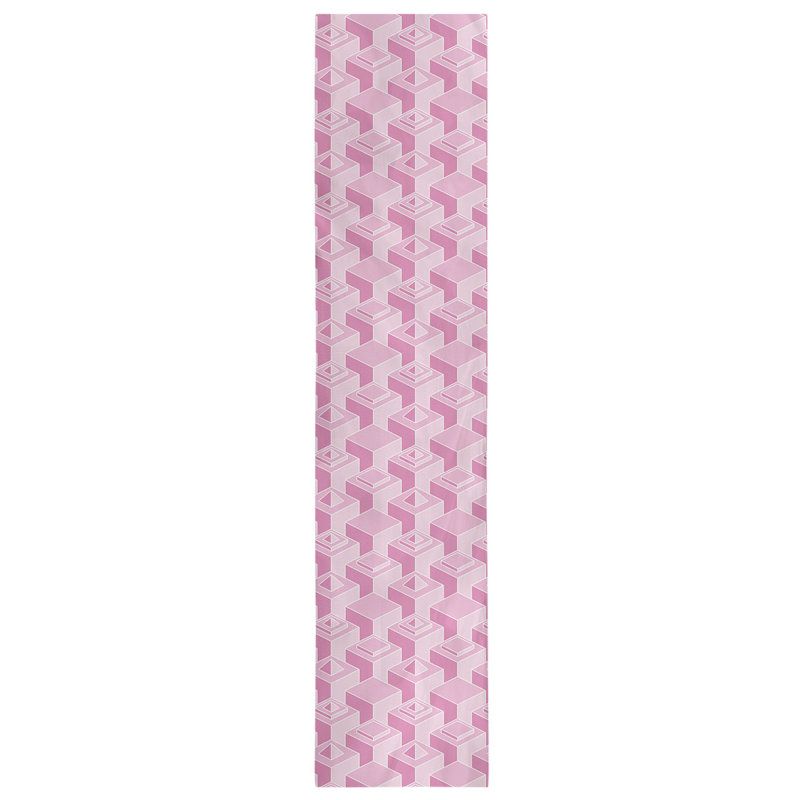 Classic Skyscrapers Table Runner, 16" x 72", Rose Pink