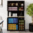 71" Kitchen Buffet Cabinet With Adjustable Shelves, 6-Door 1 - Black For Microwave Oven Countertop Modern Sideboard Black. Wood Grain Veneer Tops, Metal Handles, And A Fashionable Design-904305001