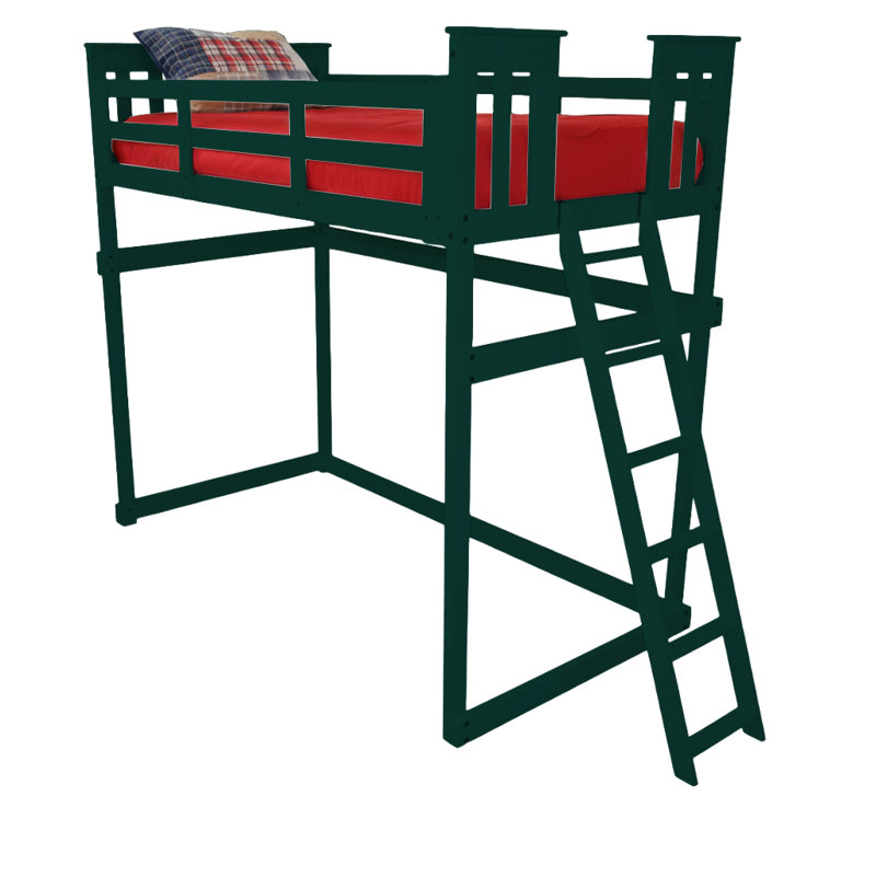 Lit mezzanine simple Versaloft Mission Amish Crafted, Lit simple, Peinture vert foncé
