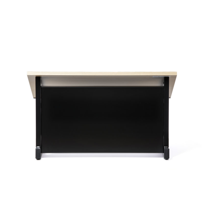 14'' Black and Beech Tabletop Lectern with Steel Frame