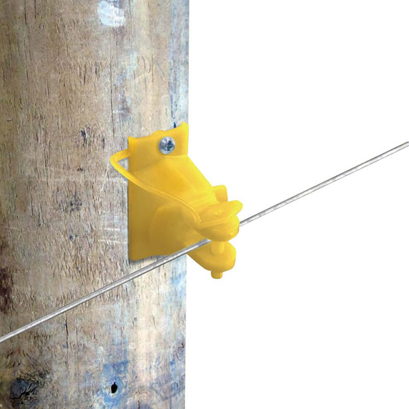 Poteau isolant en bois, Jaune