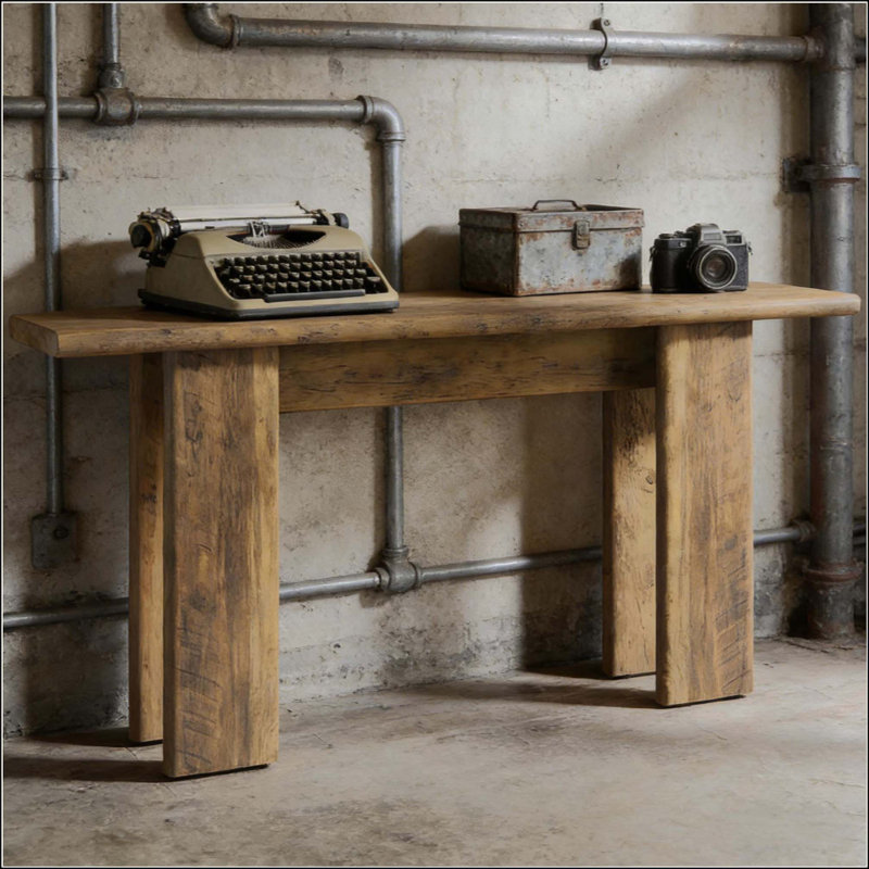 Table de canapé de style rustique, console, support de couloir