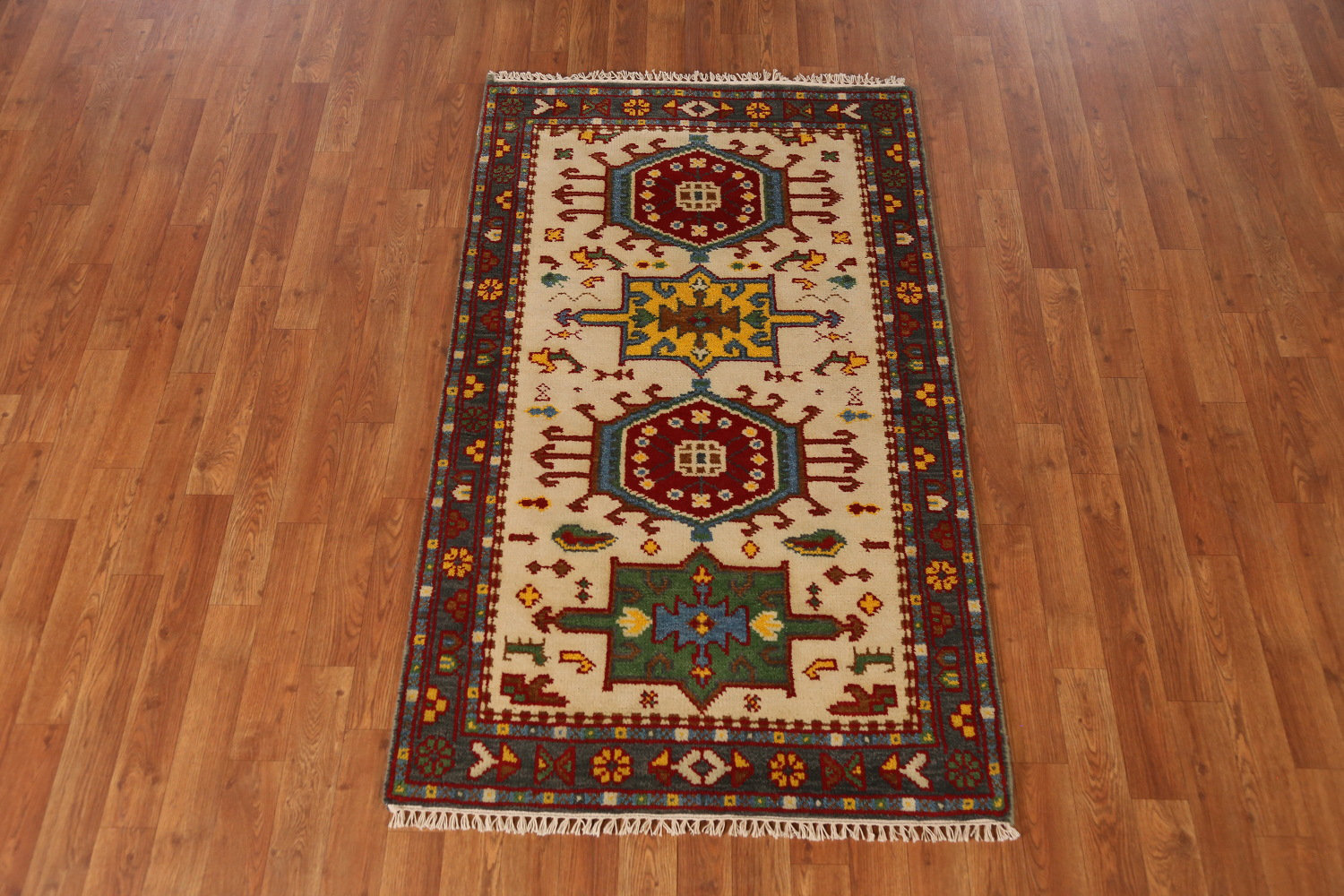 Wildon Home® Geometric Traditional Indian Rug 3x5 | Wayfair