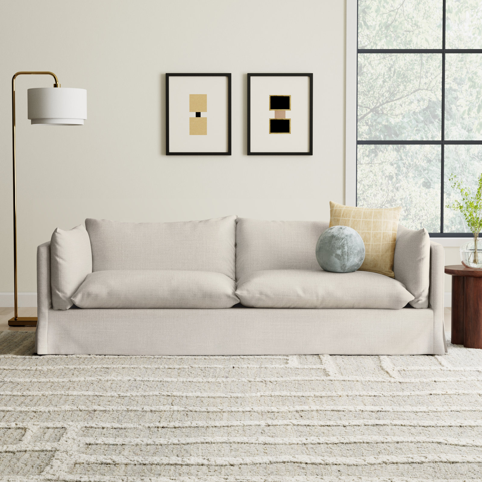 Rafferty 96.5'' Upholstered Sofa, Bennett Moon, 90.5" W x 40" D x 30" H