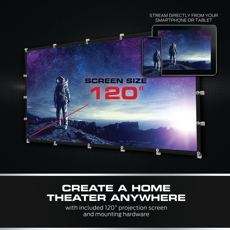 Monster Home Theater Projector 2000 Lumens Portable Projector