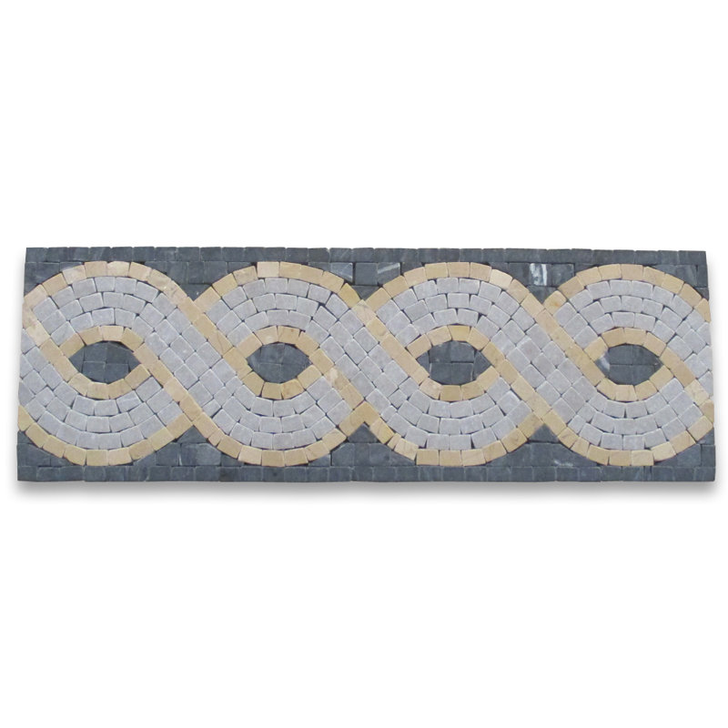 12'' x 4'' Matte Marble Decorative Accent Tile