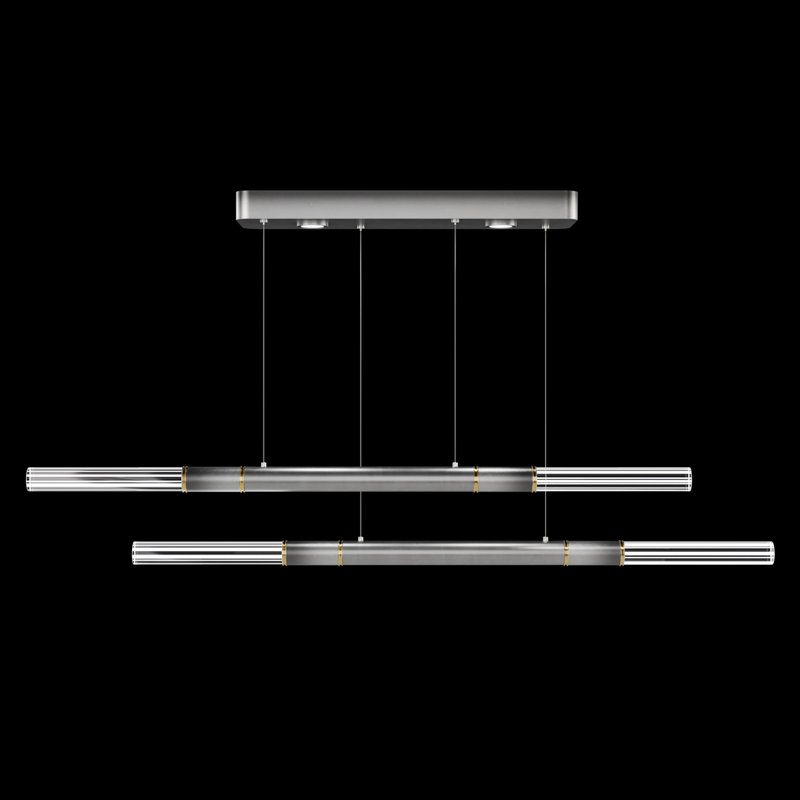 Antonia 6 - Light LED Pendant, Brass/Ombre Silver