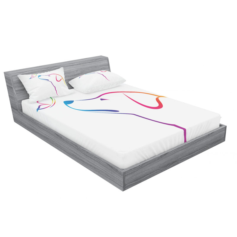 Microfiber Sheet Set, Queen Sheet Set with Fitted Sheet