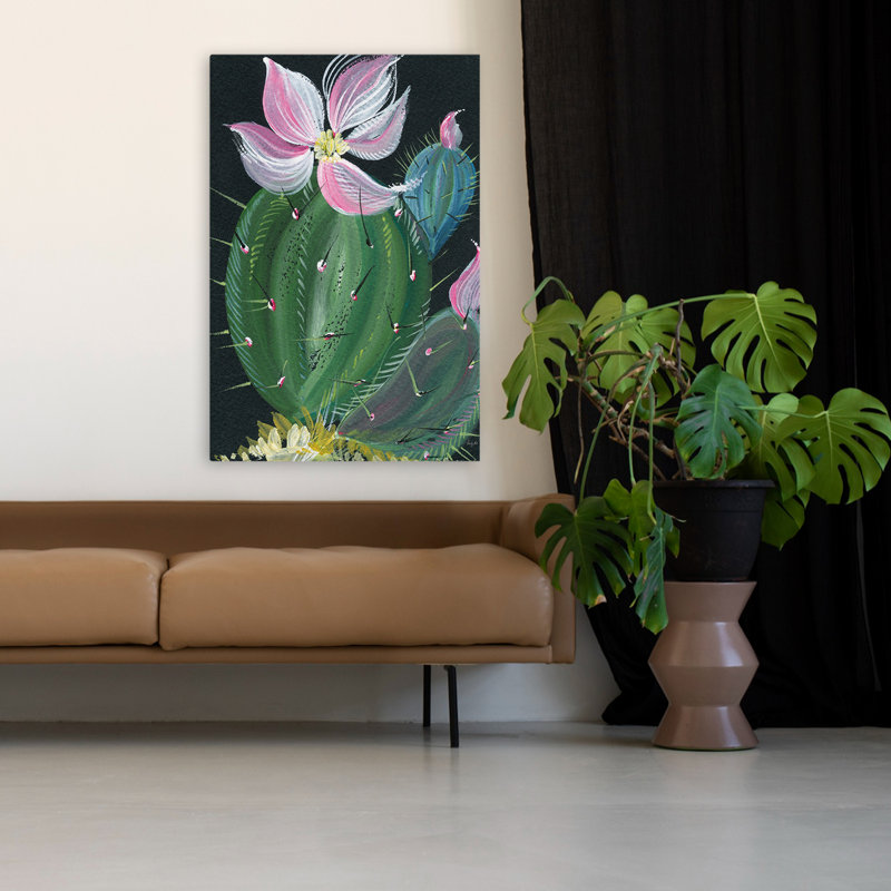 Jardin et cactus contemporain I, H 48 po x l 32 po