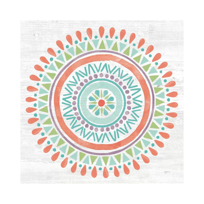 Lovely Llamas Mandala I by Mary Urban - Wrapped Canvas Print