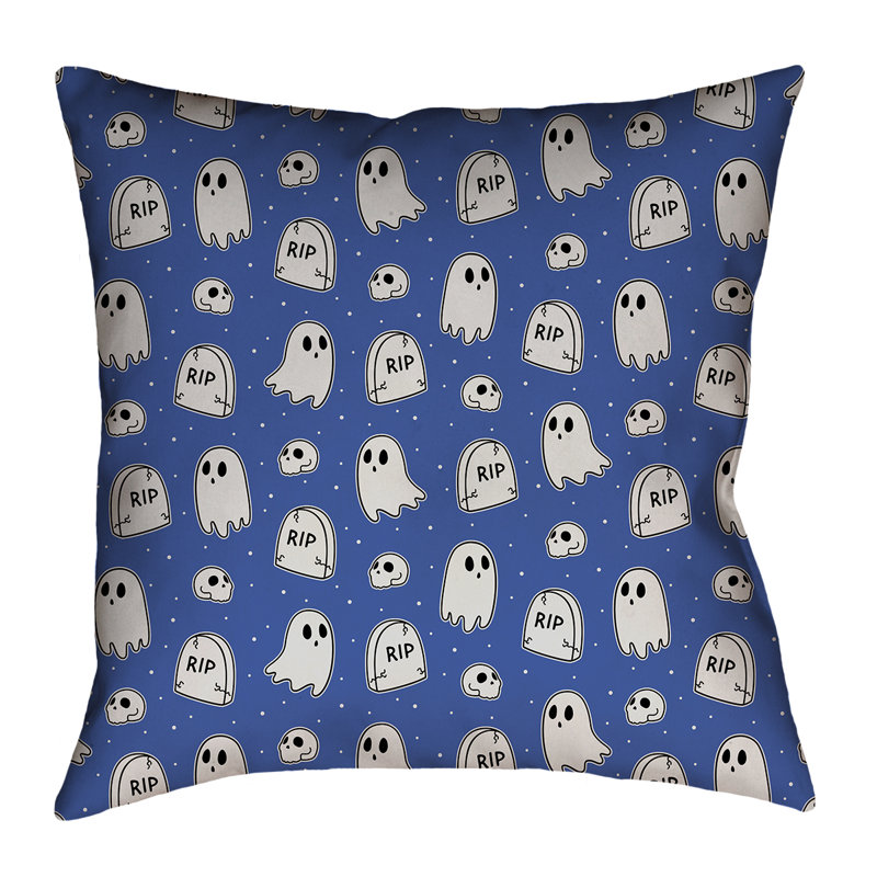 Housse de coussin Katelyn Elizabeth, 20 po x 20 po, Polyester, Bleu