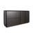 Ziva Sideboard Buffet Console, Drawers Doors, 71 Inch Black Solid Wood