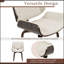 Ensemble de 2 chaises de salle à manger de style Mid-Century modernes, pivotantes à 360 °, revêtement en similicuir, conception ergonomique pour la cuisine et la salle à manger-1071701285