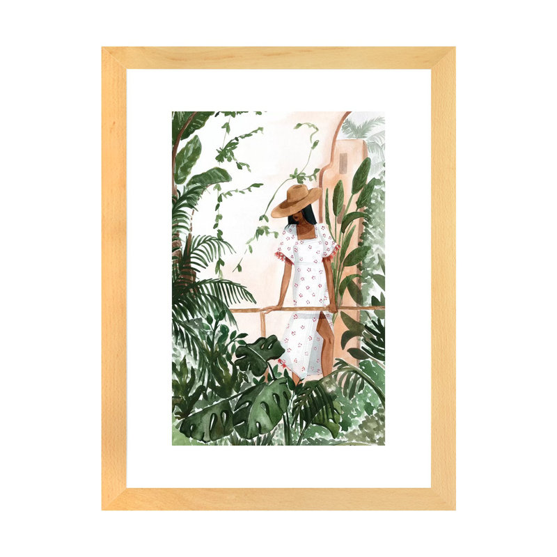 «Peaceful Morocco» par Sabina Fenn - reproduction d'art, Toile avec cadre en bois beige, Blanc, H 24 po x l 16 po x P 1 po