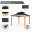 13 pi. L 11 pi. X P 11 pi. D Pavillon de jardin en acier