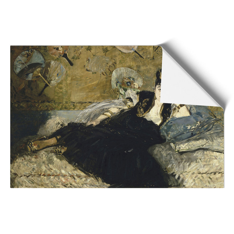 Woman With Fans by Edouard Manet - No Frame Painting, 21cm H x 30cm W x 0.1cm D