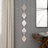 Slim Stacked Chain 5 Layer Wall Mirror with Tear Drop Pattern and Foil Detailing-1252497377