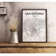 San Antonio City Map - Unframed Graphic Art Print on Paper-656046400-656046406