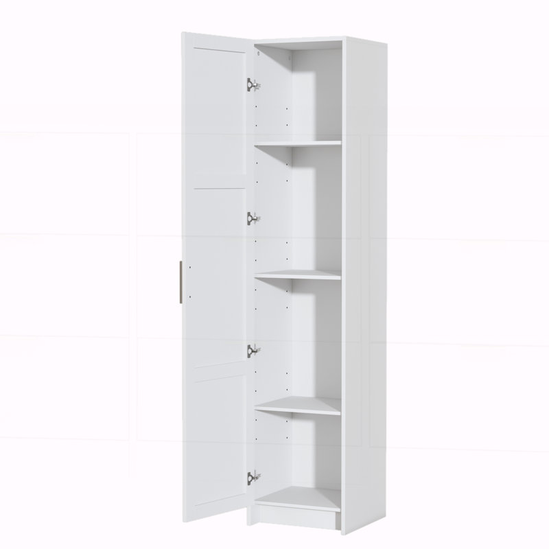 Tall Narrow Storage Cabinet, White