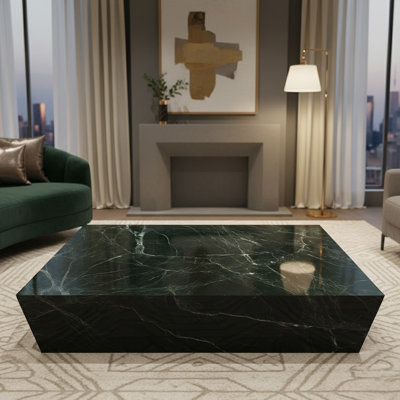 Table basse en marbre véritable - marbre vert Tinos
