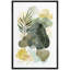 IDÉE4WALL, reproduction d'art sur toile, pastel, vert, jaune, feuille de forêt, abstrait, nature, illustrations, art moderne, bureau décoratif FloFCV-A09-2208-73333618-73333619