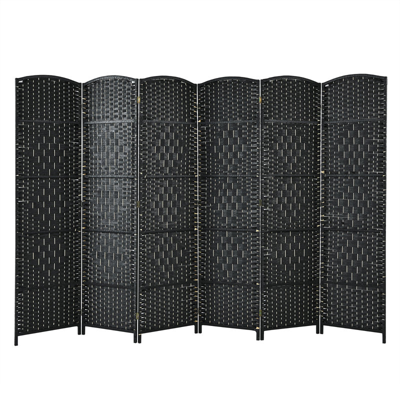 Cloison pliante 6 panneaux l 107,5 "x H 71", Noir