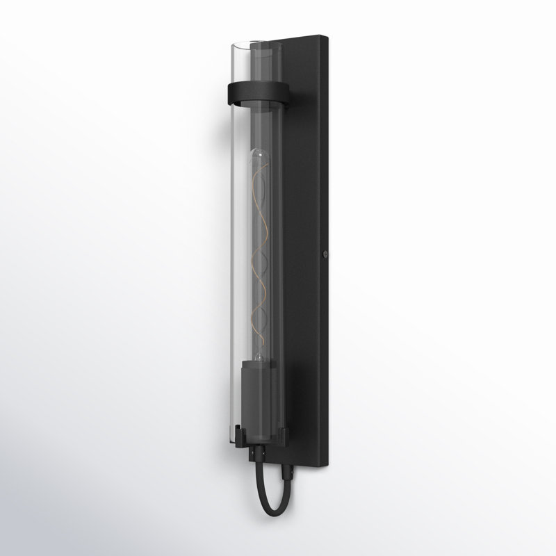 Cala Steel Candle Wall Light, Black