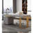 Modern Luxe Desk: Marble - Look Top & Functional Storage