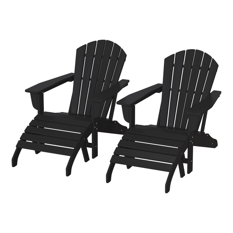 Altura Outdoor Adirondack Chair, Black