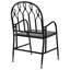 Laurena 45cm H Slat Back Stacking Side Chair in Black-1462813474