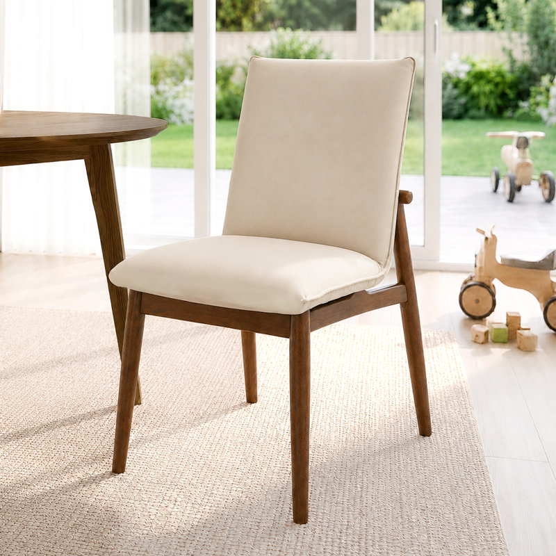 Chaise en velours Winta, Beige