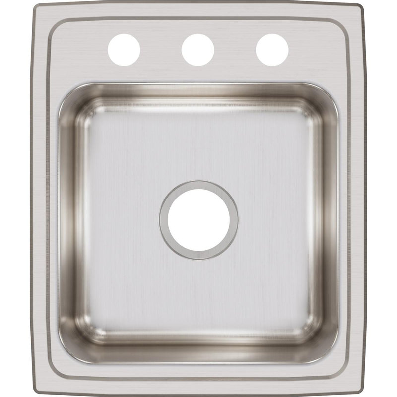 Évier de cuisine encastré Lustertone L 17 po x l 20 po, 3 trous