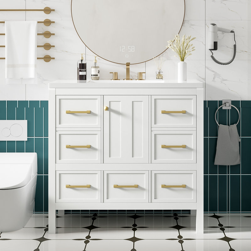 Meuble-lavabo 36 po avec lavabo en résine
