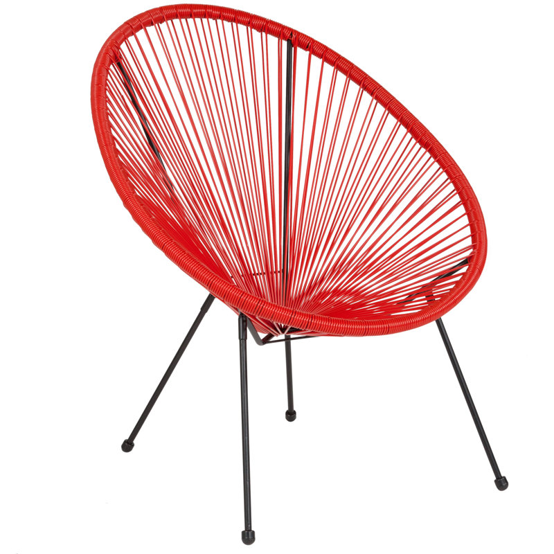 Méridienne ovale Helen, Rouge